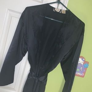 Vintage Gold Tag Victoria’s Secret Black Lace Robe